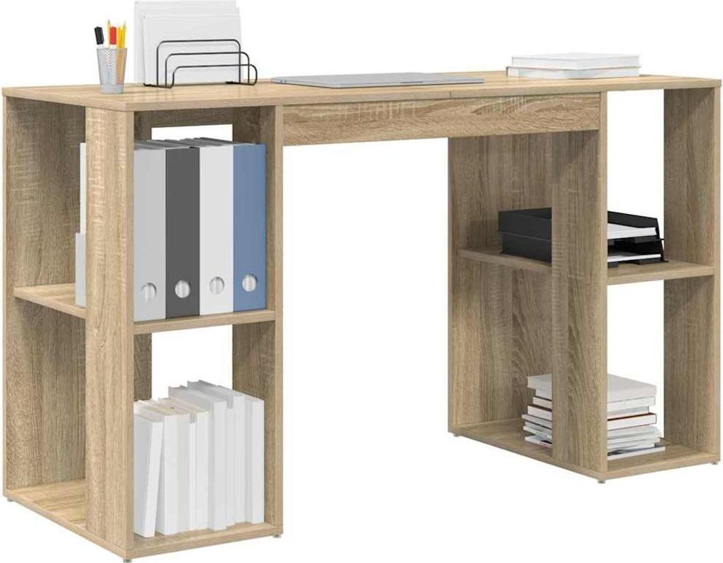 "im Sonderangebot"Schreibtisch/Büro-Möbel - CLORIS - Computertisch moderner - Sonoma-Eiche 130 x 50,5 x 75 cm Holzwerkstoff - NeuMöbel4975913