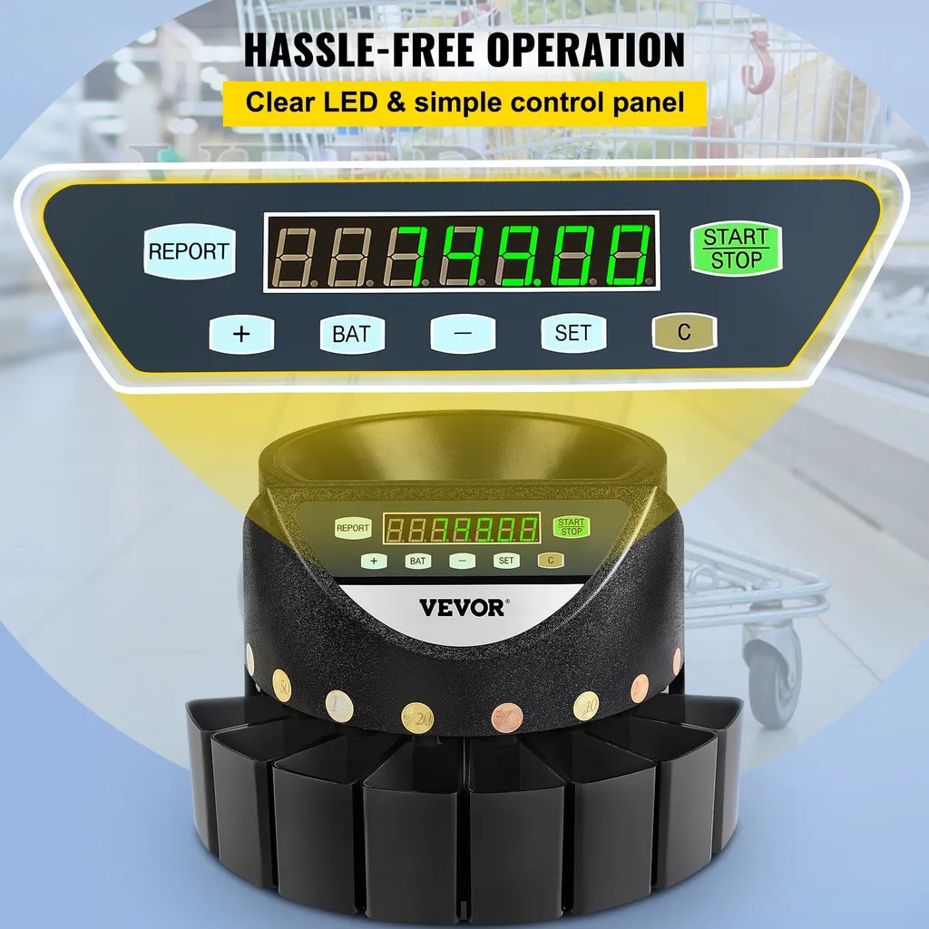 Compteuse de pièces pour métro et commerce, trieur rapide 220V Euro - 5