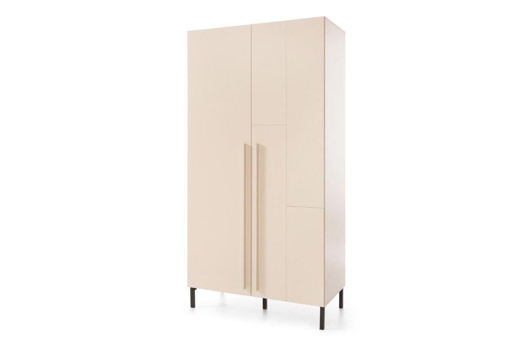 KINDERKLEIDERSCHRANK SORENTO 02 100/50/195 in Sandbeige/Geölte Eiche/Royalblau