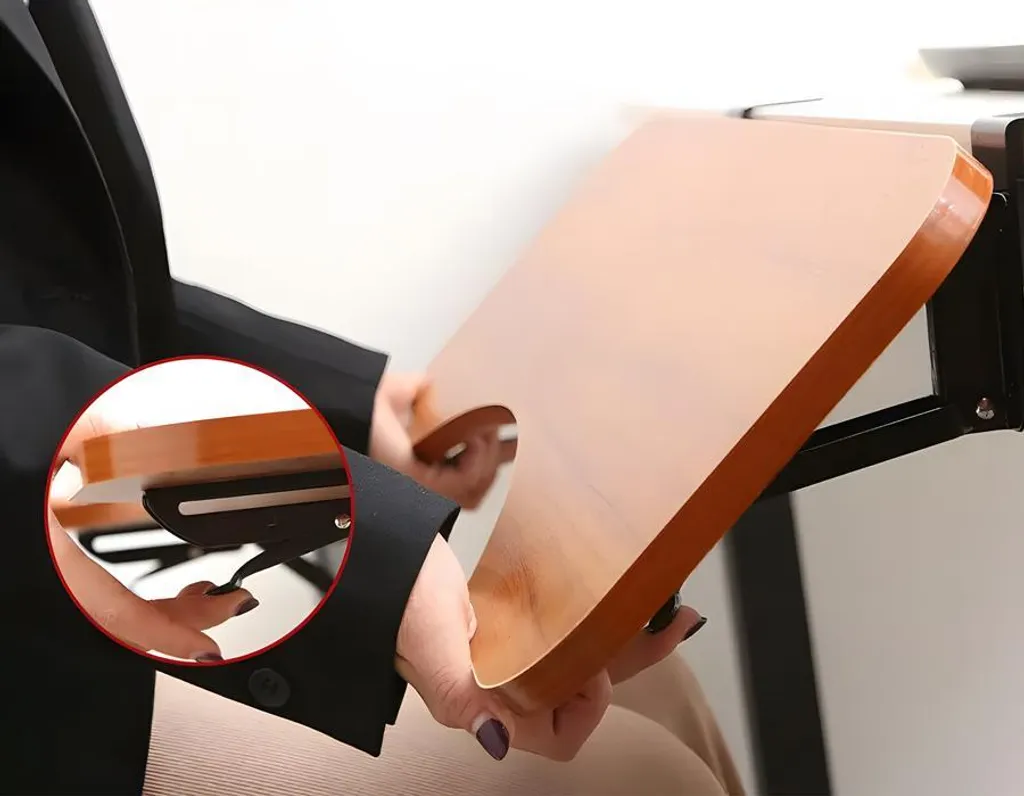 Support clavier coulissant et rabattable pour bureau gain de place - 4