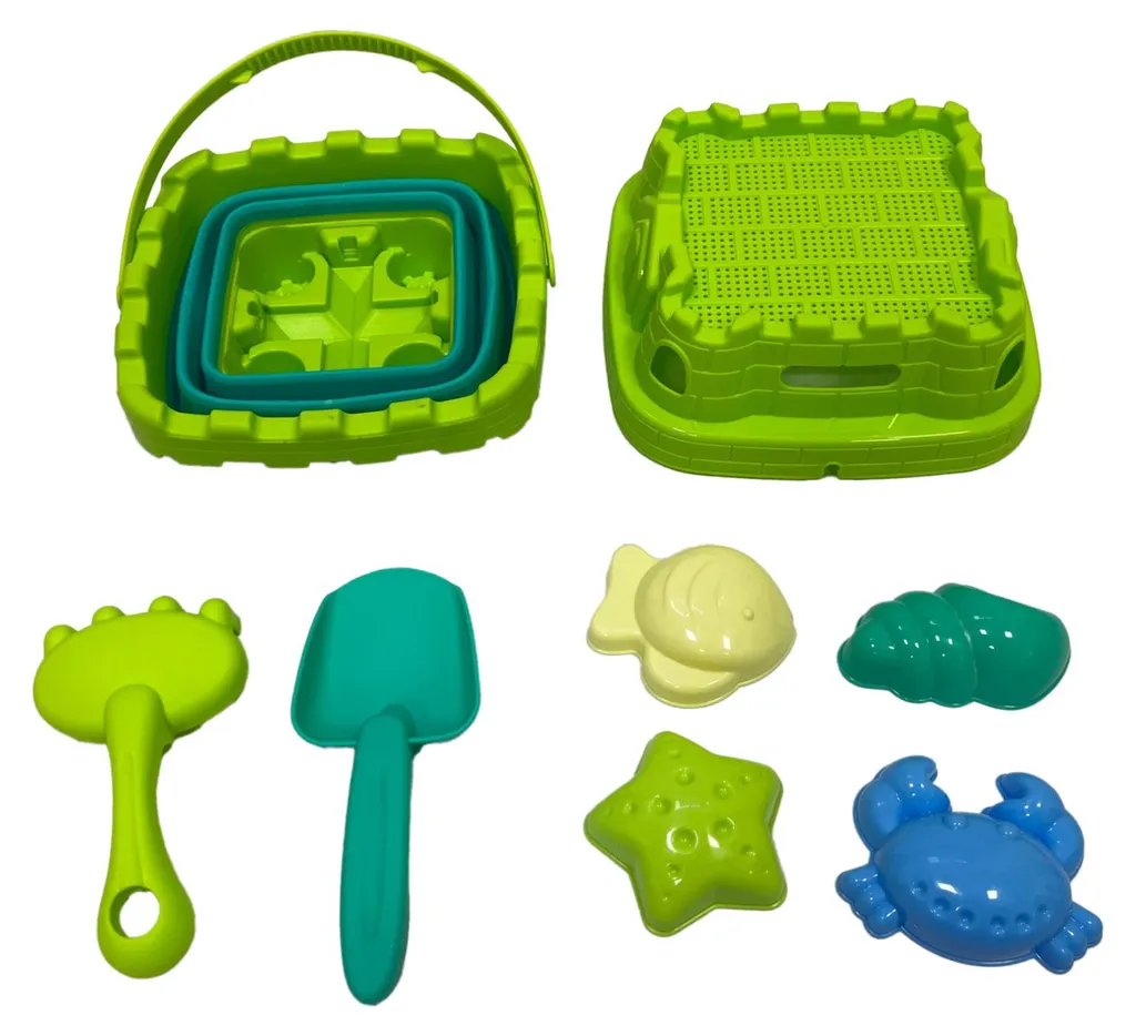 Jouet de plage pliable gain de place en silicone souple et plastique résistant