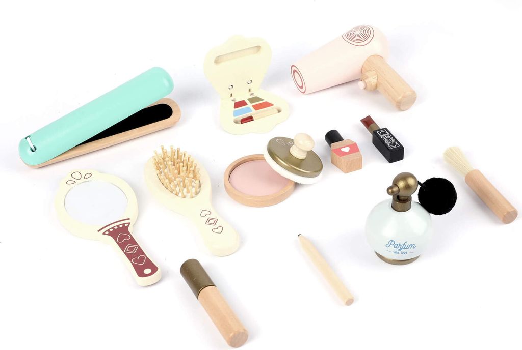 Rebecca Mobili Kinder-Make-up-Set Spielzeug Yirisi Ab 3 Jahren Holz Mehrfarbig