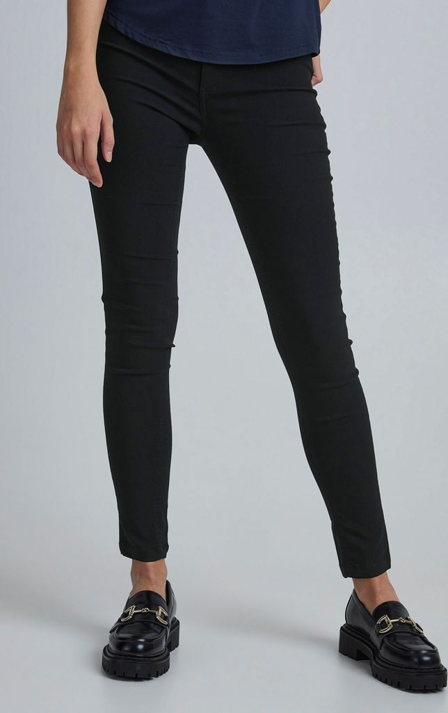 b.young BYElva Damen Hose Stoffhose 5-Poket-Style Viskosemischung mit Stretch Slim Fit