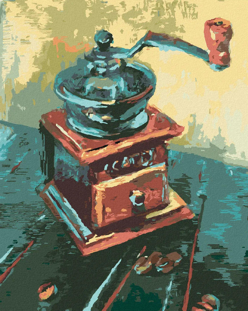 Zuty - Pittura con diamanti - MACINACAFFÈ, 40x50 cm, senza cornice e senza tela tesa