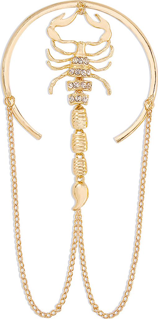 Oberarmring Skorpionform Gothic Damen Langlebiger heller Glanz Armarmband Armreif für Club-Golden