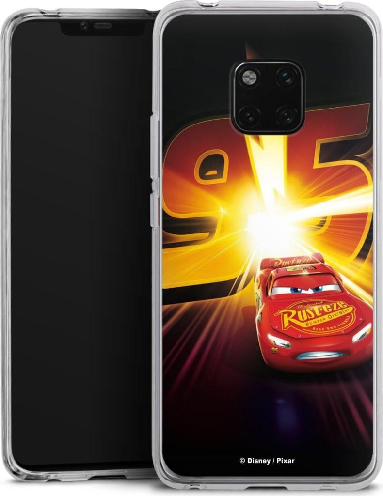 DeinDesign Handyhülle für Huawei Mate 20 Pro Silikon Hülle Case Smartphone Schutzhülle Cars Lightning Mcqueen 95 Offizielles Lizenzprodukt