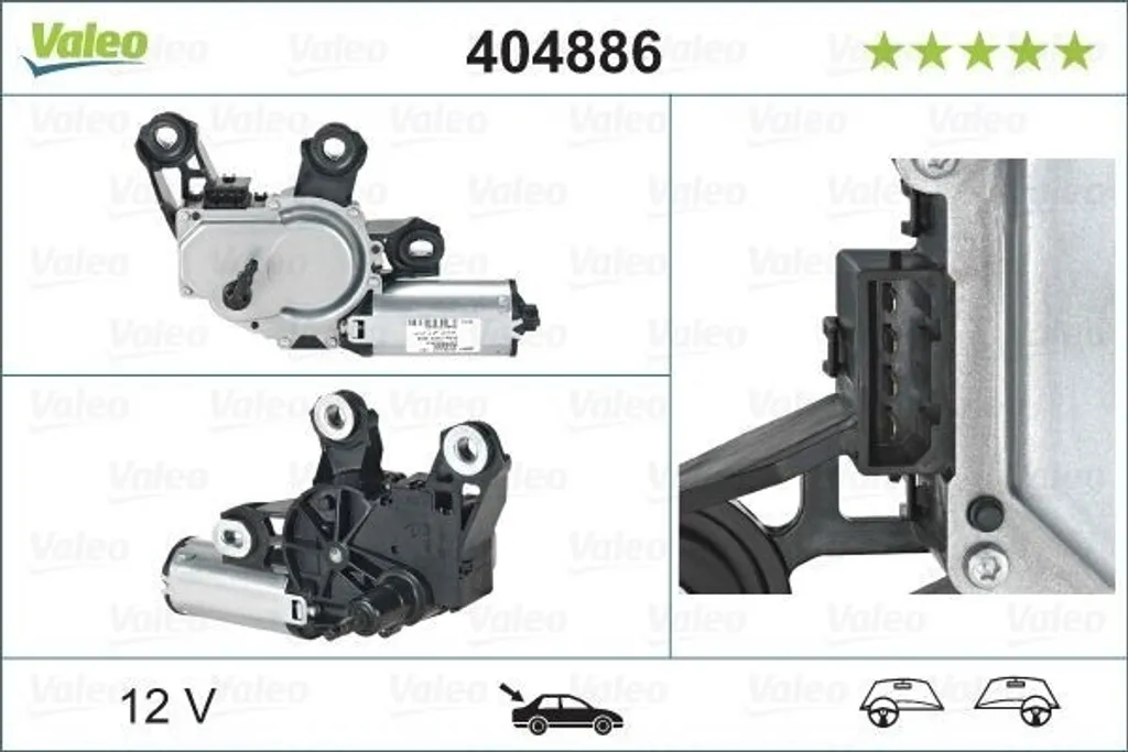 Moteur d'essuie-glace arrière pour VW Golf 4 et Skoda Octavia 1U