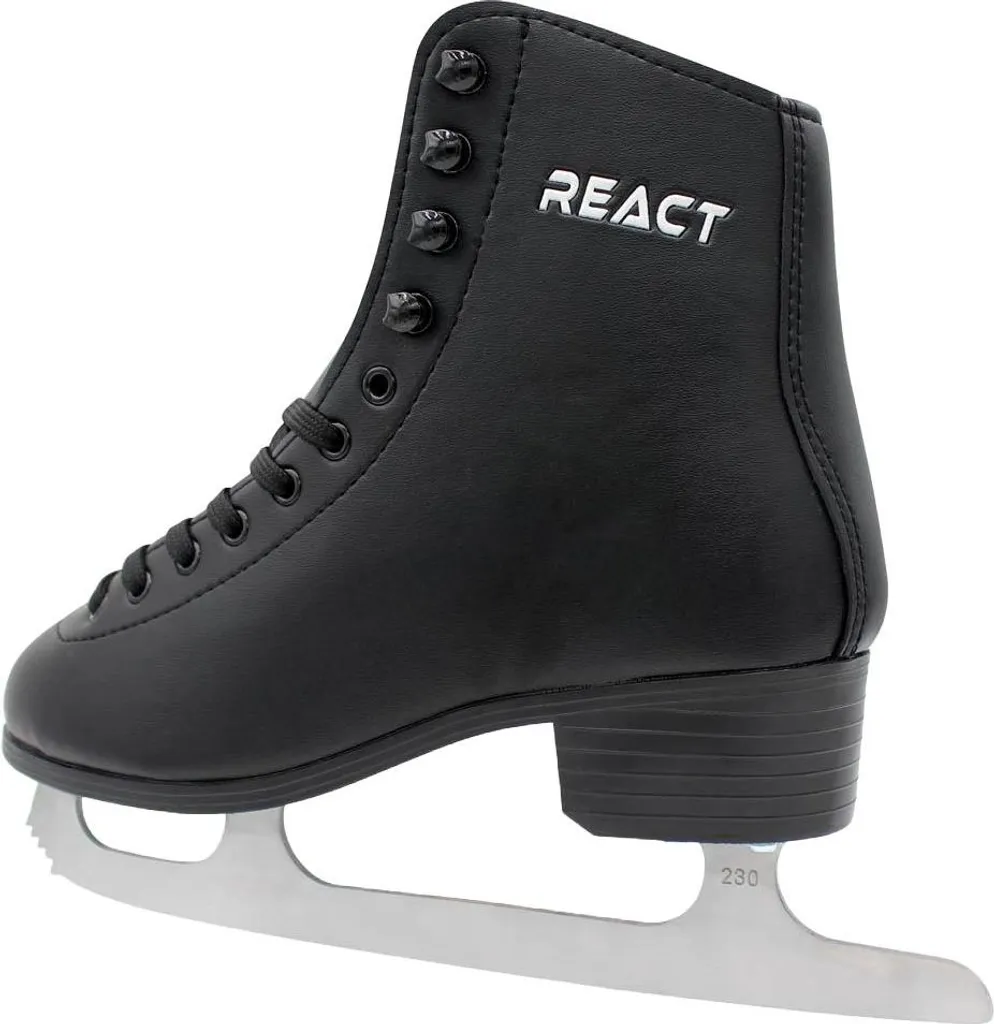 Patins à glace rigides React noir taille 32 avec lame affûtée