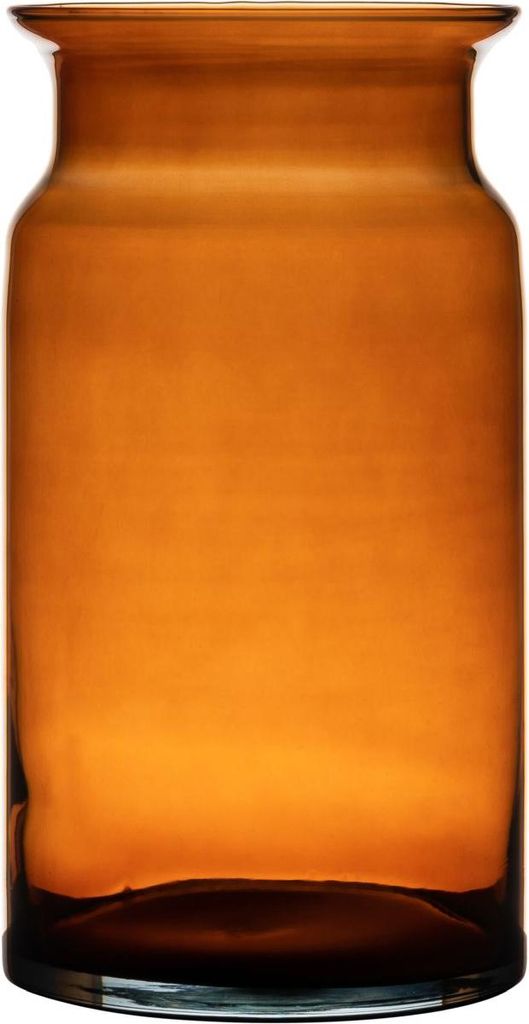 INNA-Glas Blumenvase Glas Hanna Earth, orange-braun-klar, 29,5cm, Ø15cm - Tisch Vase