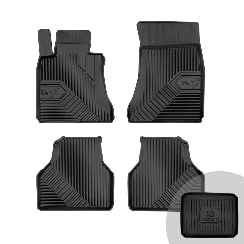 FROGUM No.77 Gummimatten Ganzjahresset von Auto Fußmatten Autofussmatten für BMW 7er E66 2001-2008