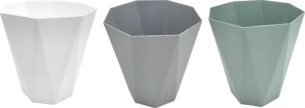 Lot de 24 Corbeilles à Papier BURI 10L en Plastique pour Bureau et Cuisine