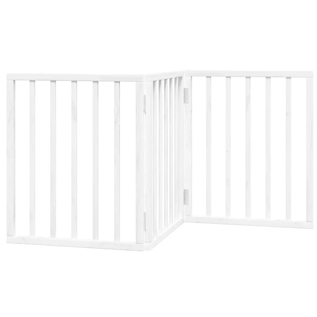 Barrière chien sans perçage pliable 150 cm bois blanc : stop aux accès