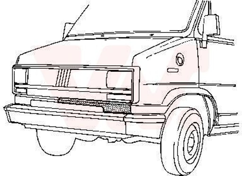 VAN WEZEL 1745166 Schlossträger Frontmaske für FIAT DUCATO Kasten (290) Rechts Frontverkleidung