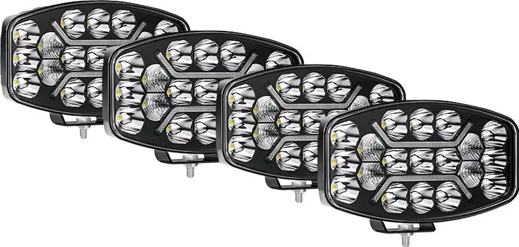 Barre lumineuse pour éclairage extérieur 4x4 et bateau - Lot de 4