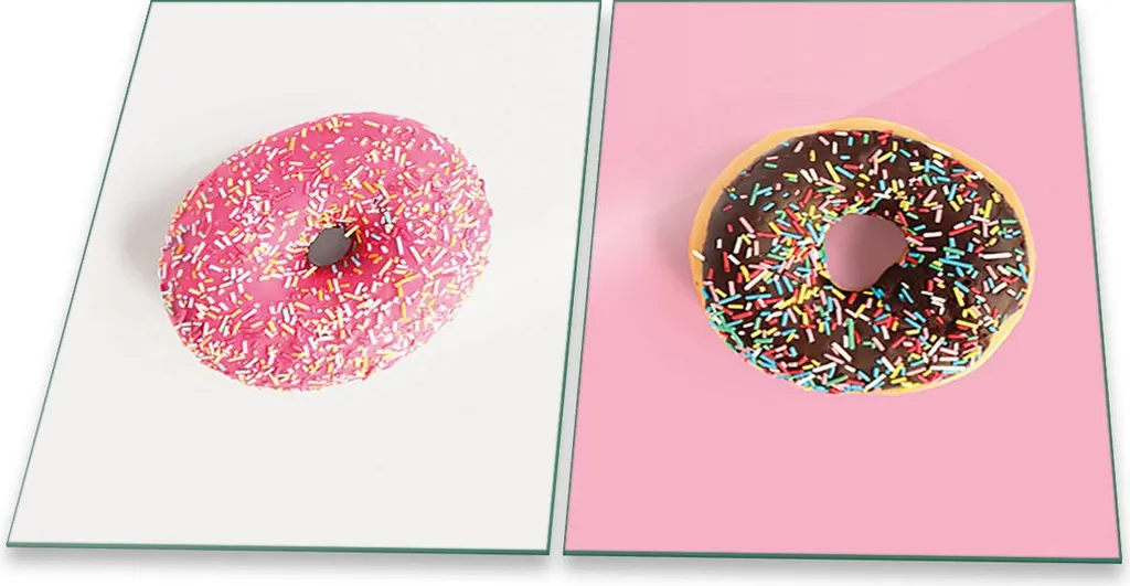 Set 2 Coprifornelli Vetro Temperato 40x52 | Protezione Rosa Cibo Premium