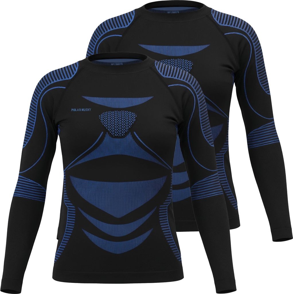 normani 2 x Thermooberteil Langarm Shirt Skiunterwäsche für Damen und Herren