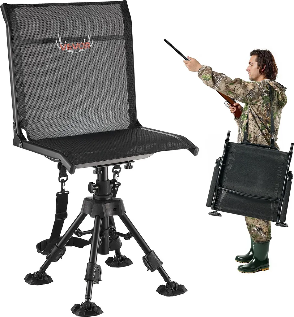 VEVOR Chaise Pliante de Camping avec Cadre en Acier Robuste et Pivotant