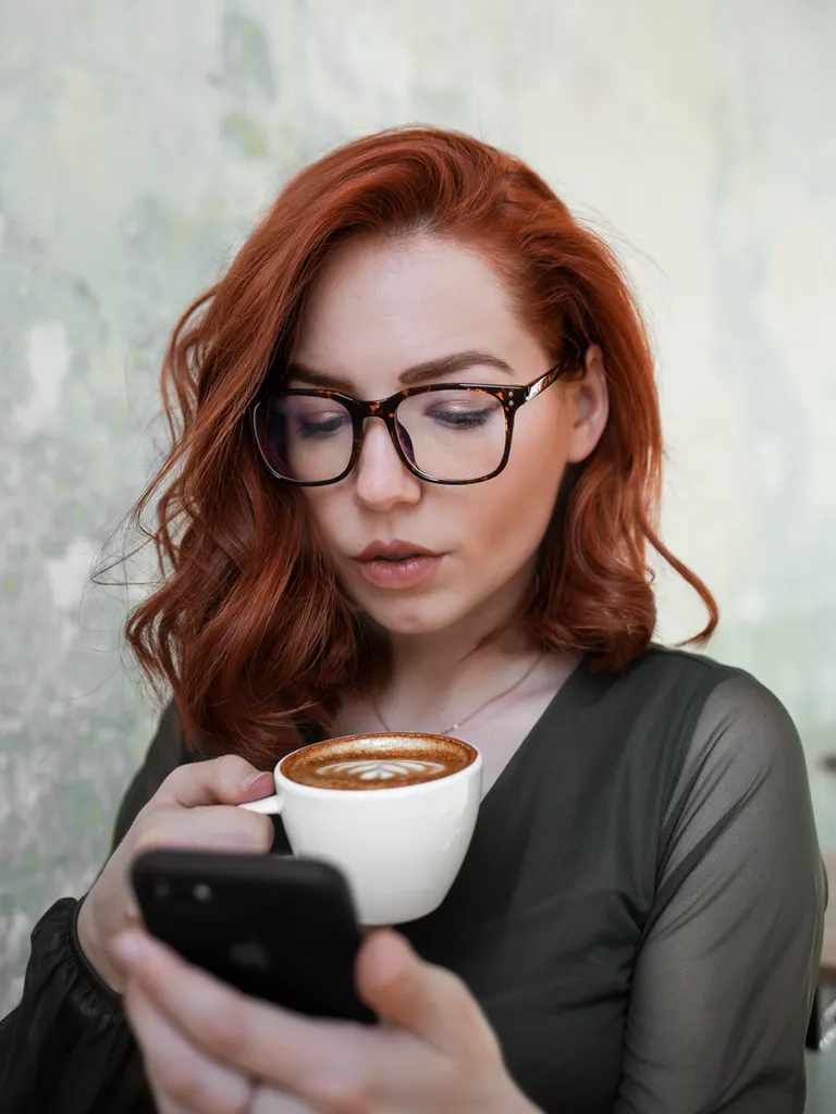 Lunettes Anti-lumière Bleue VeyRey Evelin Carrées Marron et Légères