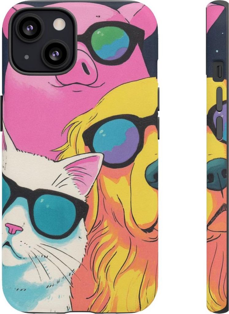 Coole Tiere mit Sonnenbrille – Hülle Kompatibel mit iPhone 13