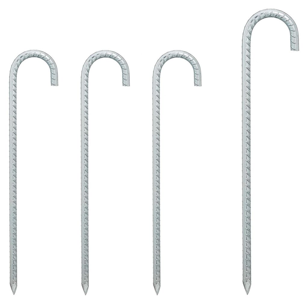 Lot de 4 piquets de tente Relaxdays, piquets XL, Image du produit 