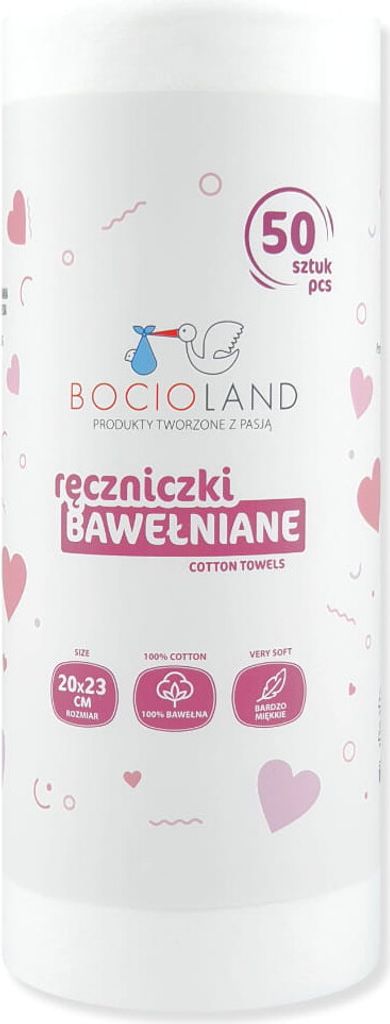 Asciugamani per bambini in cotone 50 pz. / Bocioland Immagine del prodotto 