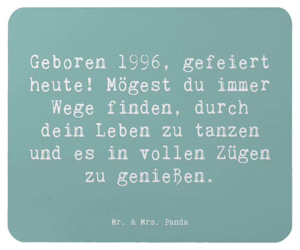 Mr. & Mrs. Panda Mauspad Spruch 1996 Geburtstag - Meeresbrise - Geschenk, Mousepad, Geboren, Alter, Lebensfreude, mousematte, Mouse Pad, Geburtstag...