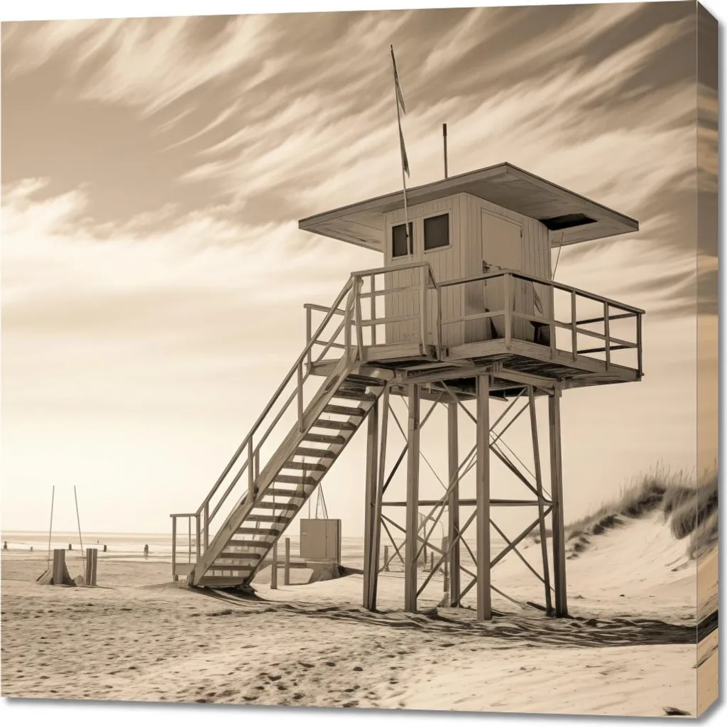 Décoration murale zen Gardien des dunes 90x90 cm pour chambre ou salon