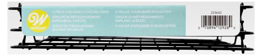 Stapelbare Kühlregale - 3 Etagen - Abkühlgitter mit Antihaftbeschichtung für frisch gebackene Kuchen, Muffins, Kekse, Brot - 40 x 25 cm