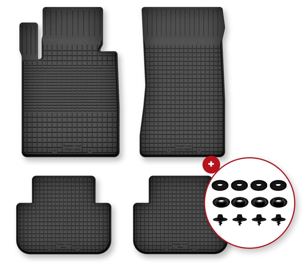 Gummi-Fußmatten für Mercedes G W461 1978-2008 – 4-tlg, Produktbild 
