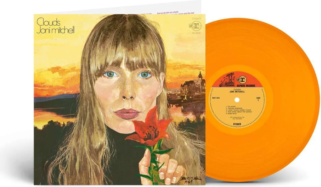 Vinyle Joni Mitchell Clouds édition limitée orange pressage LP rare - 2