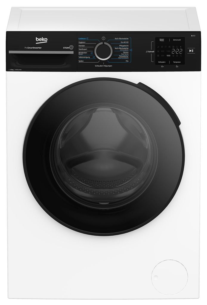 BEKO BM3WFU31041R Waschmaschine 10 kg SteamCure Watersafe Produktbild  KI-generiertes Bild