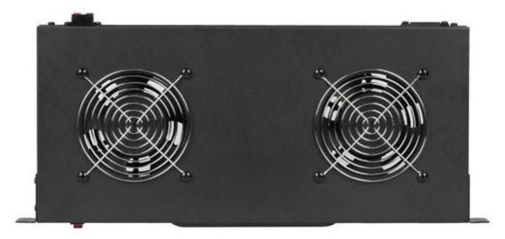 Lanberg AK-1502-B - Lüftertafel - Schwarz - 2 Lüfter - 1U - Produktbild 