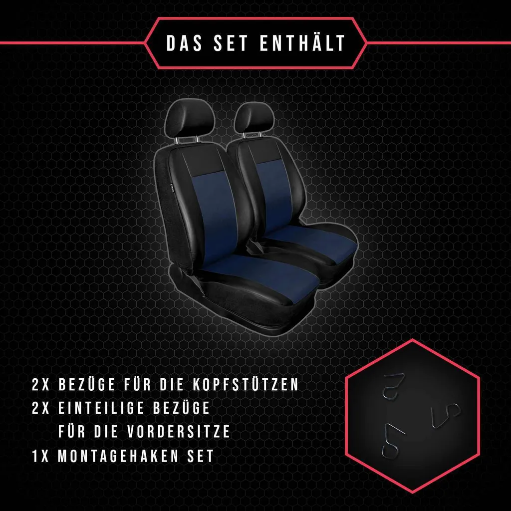 Coprisedili auto Coprisedili universali Coprisedili auto 1+1 anteriore per Suzuki Swift - 8