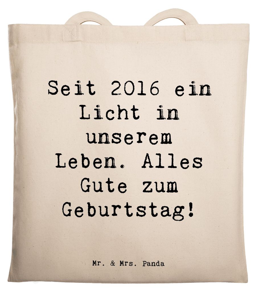 Mr. & Mrs. Panda totebag Spruch 2016 Geburtstag - Weiß - Geschenk, Geburtstagswünsche, Happy Birthday, Alter, herzliche Botschaft, Jahrgang, Glü...