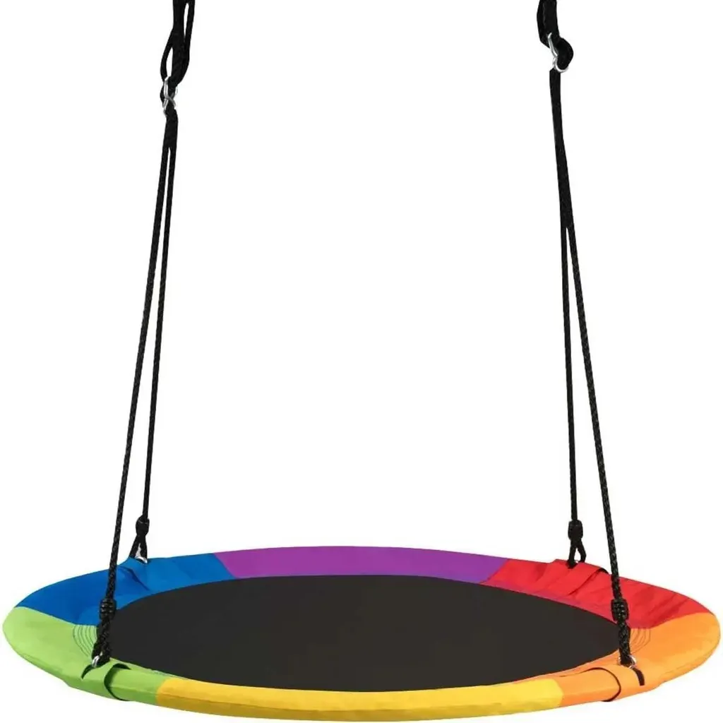 Balançoire nid d'oiseau jardin Ø 100 cm multicolore charge 150 kg