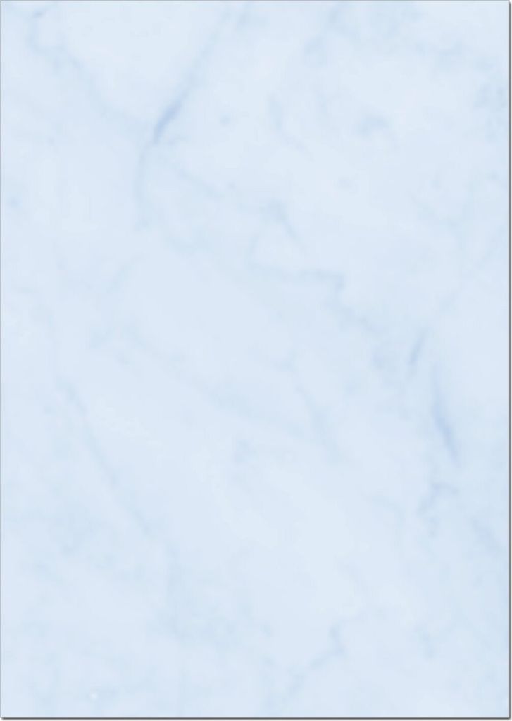 Gastronomie Papier (Blau-Marmor, A5, 100 Blatt) für Speisekarten. Marmoriertes Papier, Einseitig bedruckt, für alle Drucker/Kopierer geeignet