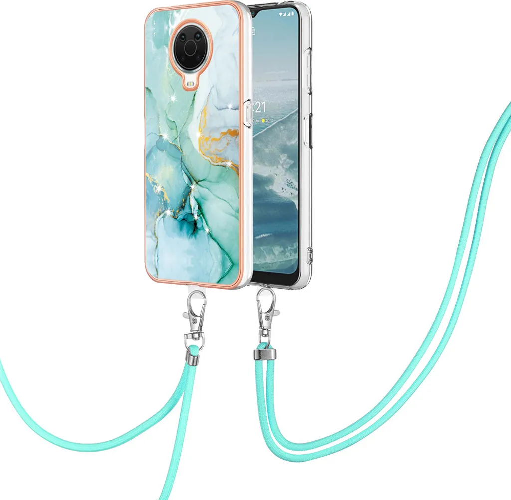 Cover Nokia G10 / G20 con Cordino Verde | Protezione TPU Morbida