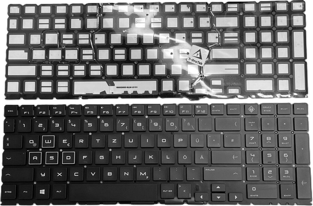 DEUTSCHE-Tastatur Keyboard Schwarz kompatibel für HP Omen 15-dc1174ng 9QT69EA