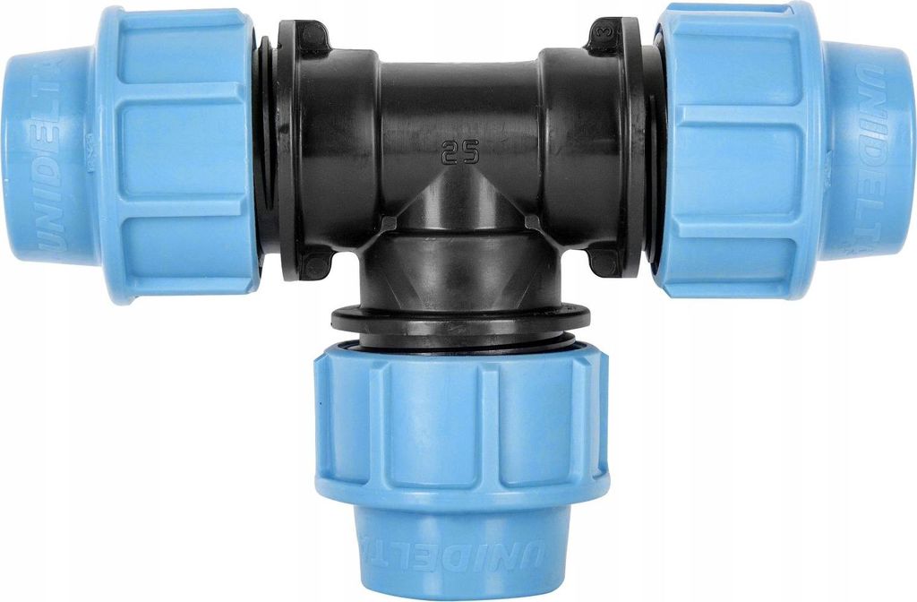 DIAMOND | Raccord Té 32x32x32 mm - Noir/bleu - Résistant - Image du produit 