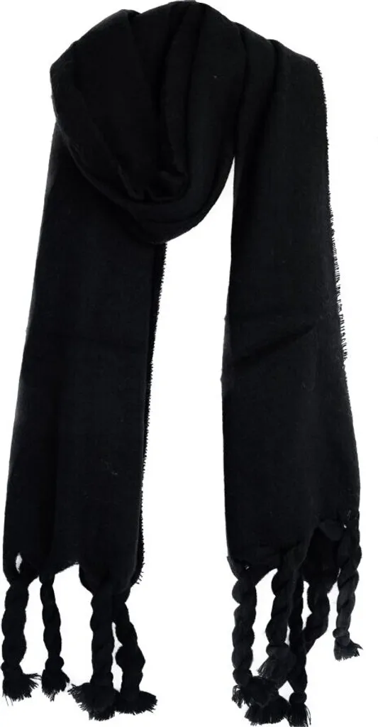 Sciarpa Artigianale Nera 50x200 cm - Morbidezza e Stile Classico
