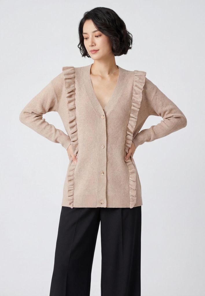CHANCERY damen strickjacke - beige, XS/S