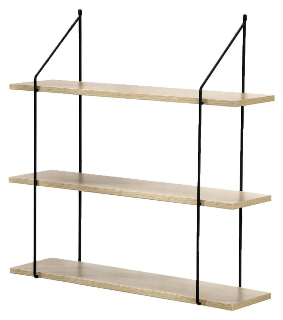 CALICOSY - Étagère Murale 3 NiveauxReproduction Bois L60 cm Image du produit 