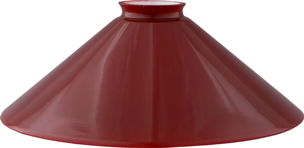 Abat-jour en verre de cordonnier rouge 250mm pour suspension de cuisine