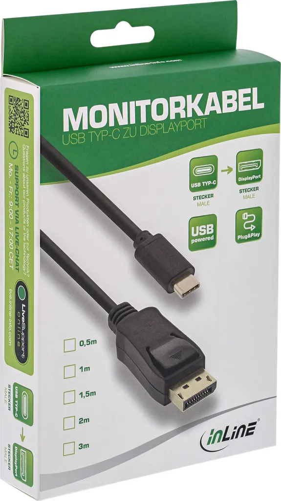 Cavo InLine USB-C a DisplayPort 2m - Collega Laptop a Monitor Facilmente - 2