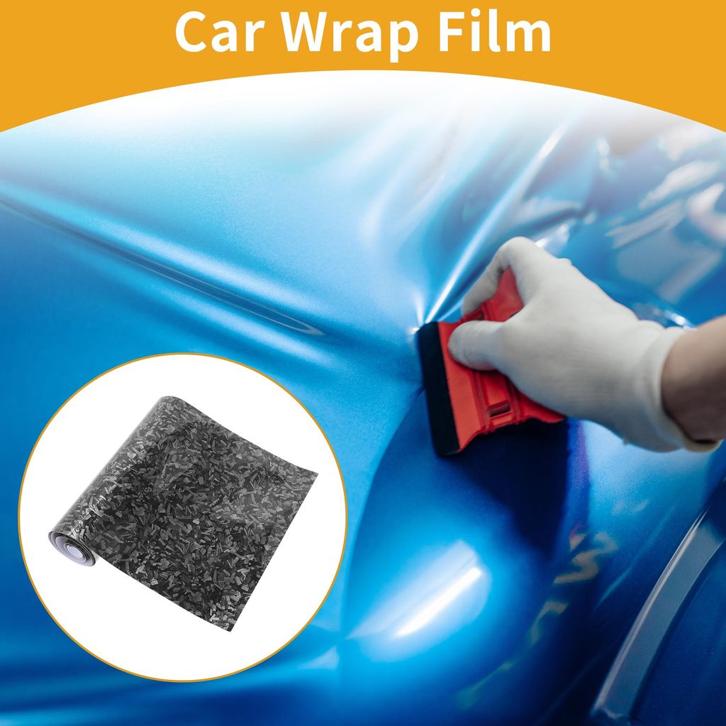 Autofolie 30 x 150 cm Selbstklebende Blumen Carbon Vinyl Folie 5.5mil PET Car Wrapping Folierung Universal für Auto Motorrad Silber Glanz