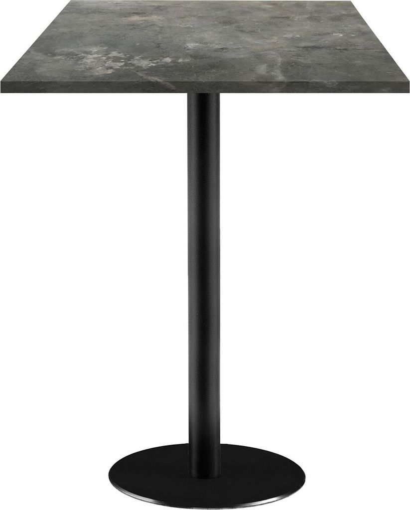 Hochtisch 60 x 60 cm – Modell Rome aus metallischem Stein