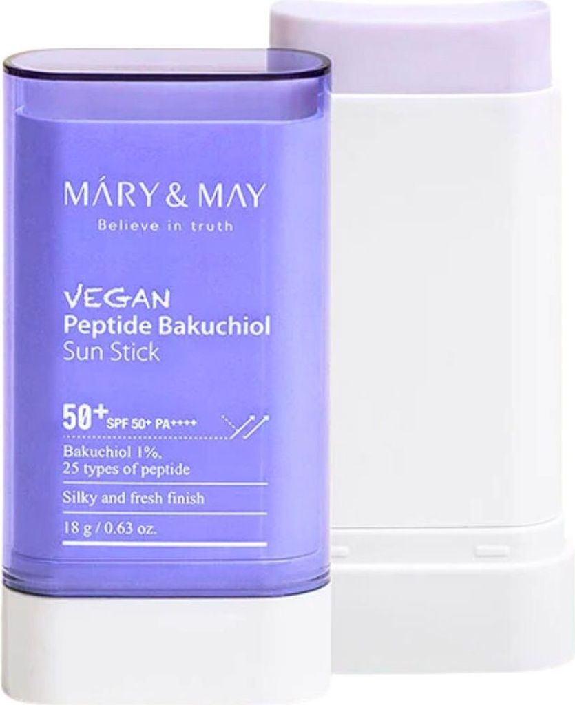 Mary&May - Vegan Peptide Bakuchiol Sun Stick SPF 50+ PA++++, 18g