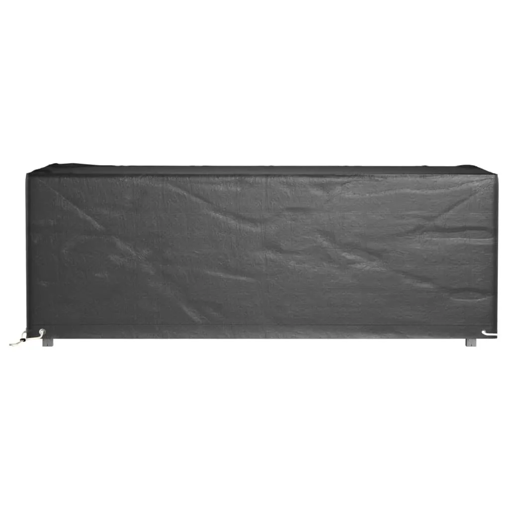 Copertura Mobili Rattan 2 Pezzi 192x82x65 cm Occhielli Alluminio - 3