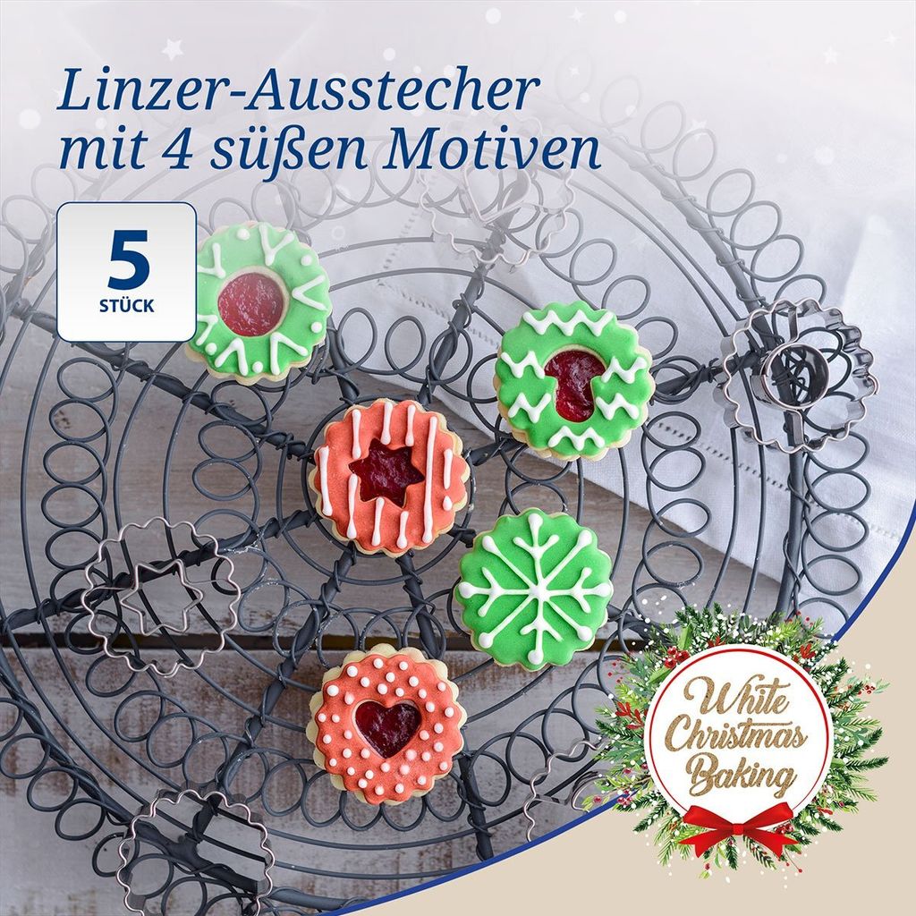 Dr. Oetker 5dílná sada mini lineckého cukroví z nerezové Obrázek produktu 3
