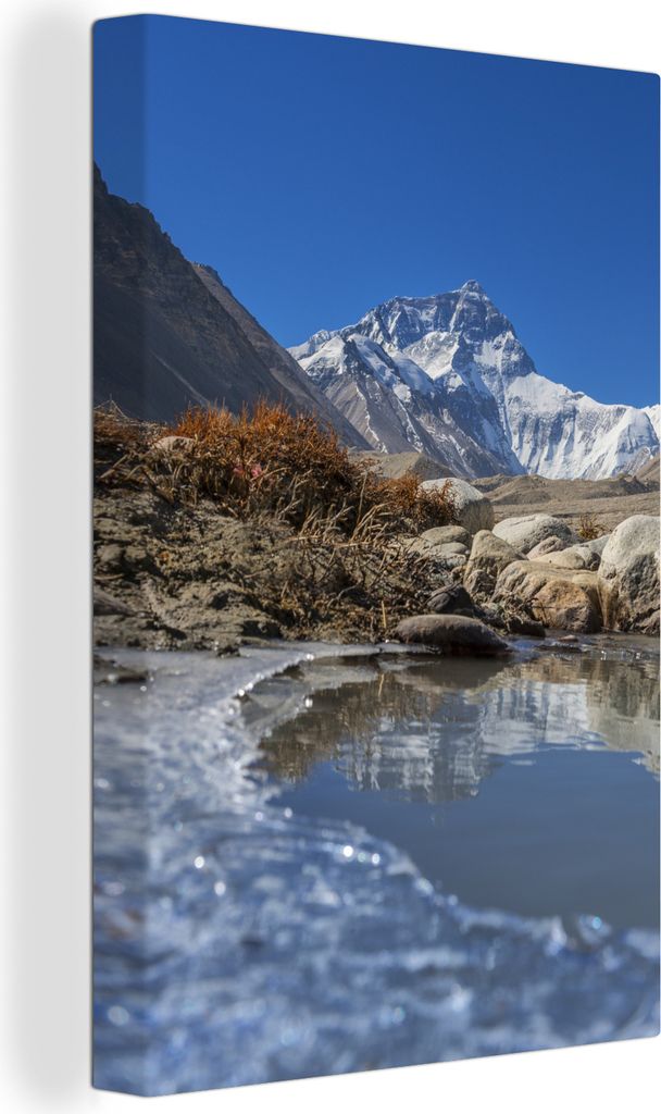 OneMillionCanvasses - Leinwandbilder - 90x140 cm, Everest (Basislager) in Tibet, Wandbilder Kunstdruck Wanddekoration - Foto auf Leinwand - Gemä...